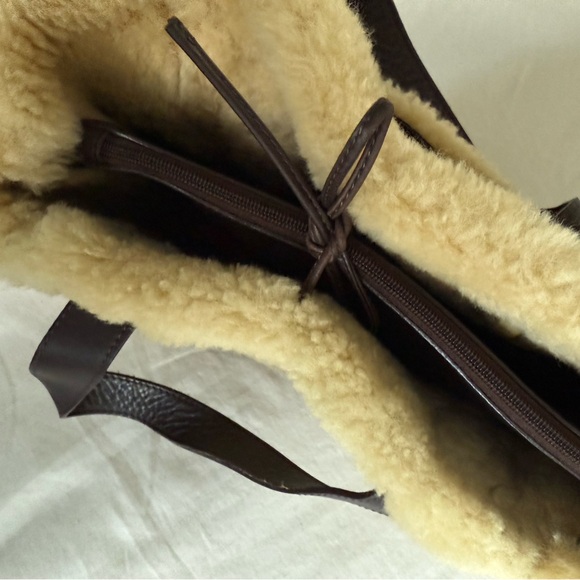 UGG Australia Shearling Suede & Leather Tote — Classic Tan - Picture 6 of 8